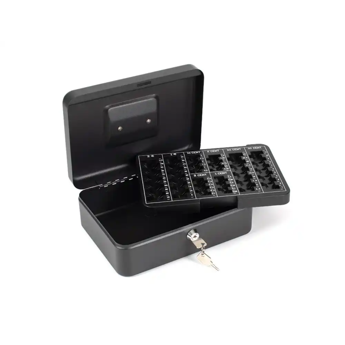 Q-connect Caja caudales 250x180x90 mm Negra con Portamonedas 4