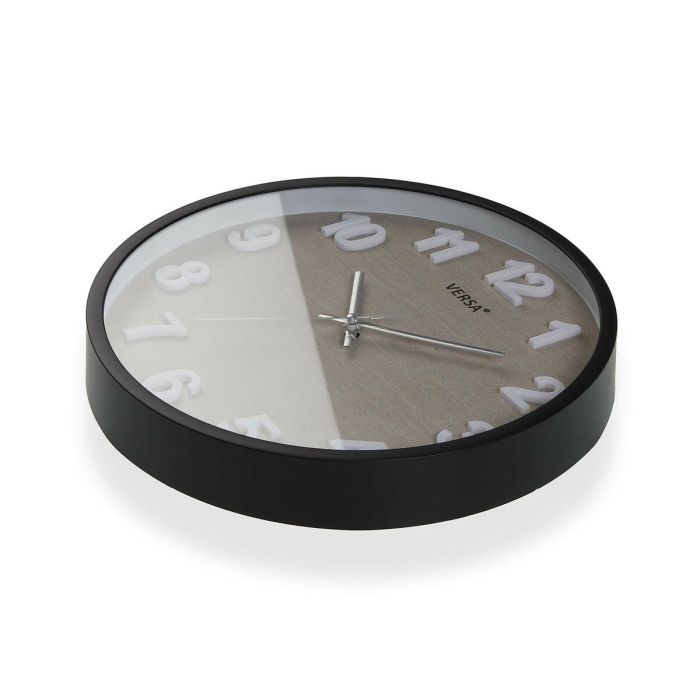 Reloj de Pared Versa Negro Plástico 4,5 x 30 x 30 cm 2