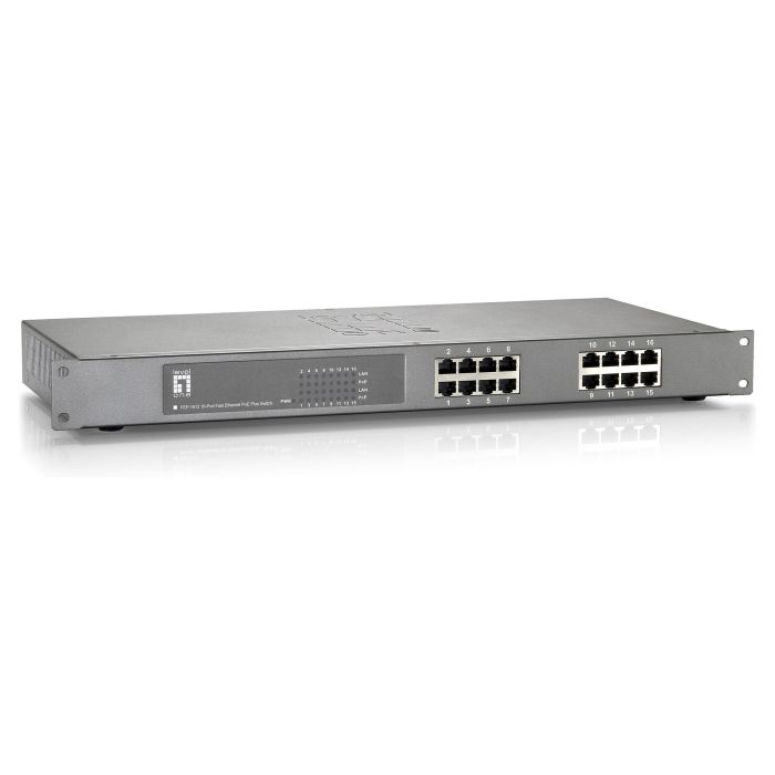 Level One Switch FEP-1612W150 16 Puertos PoE+ Gigabit Ethernet 150W 19" Rackmontable 2