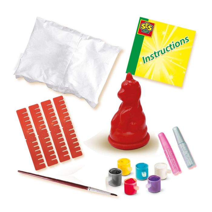 Ses Creative Moldura y Pintura Unicornio SES1701831140360 Fácil de Rellenar con Yeso y Agua 1