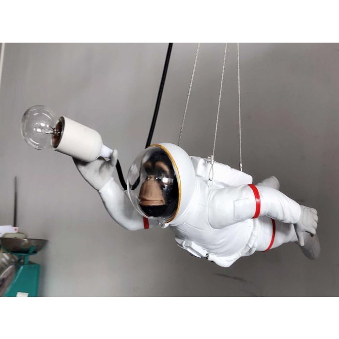 DKD Home Decor Lámpara Techo Astronaut Negro Blanco 14.5 x 20 x 46 cm (2 Unidades) 1