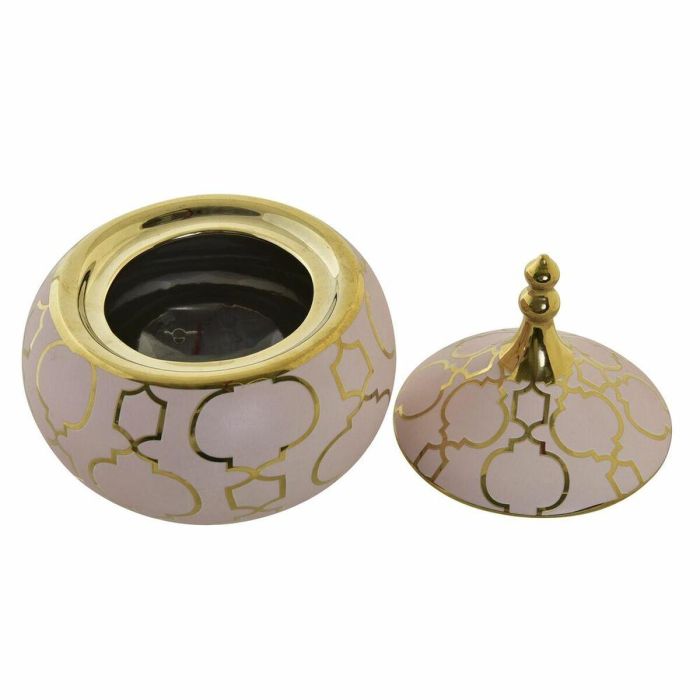 Joyero Oriental DKD Home Decor Rosa Dorado 14 x 17 x 14 cm 2 Joyero Oriental DKD Home Decor Rosa Dorado 14 x 17 x 14 cm 2