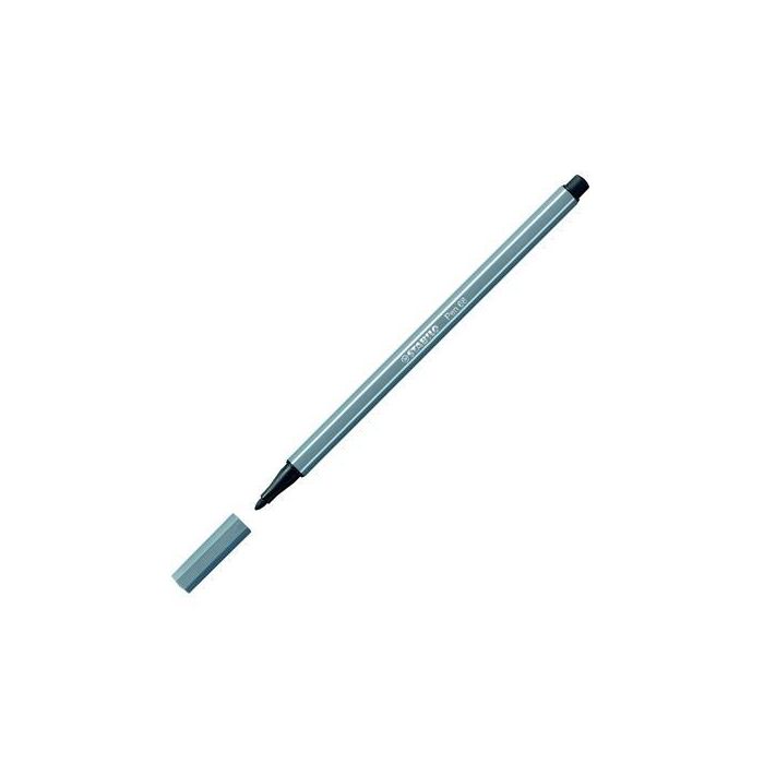Stabilo Rotulador Pen 68 Gris Oscuro - Caja de 10 Unidades