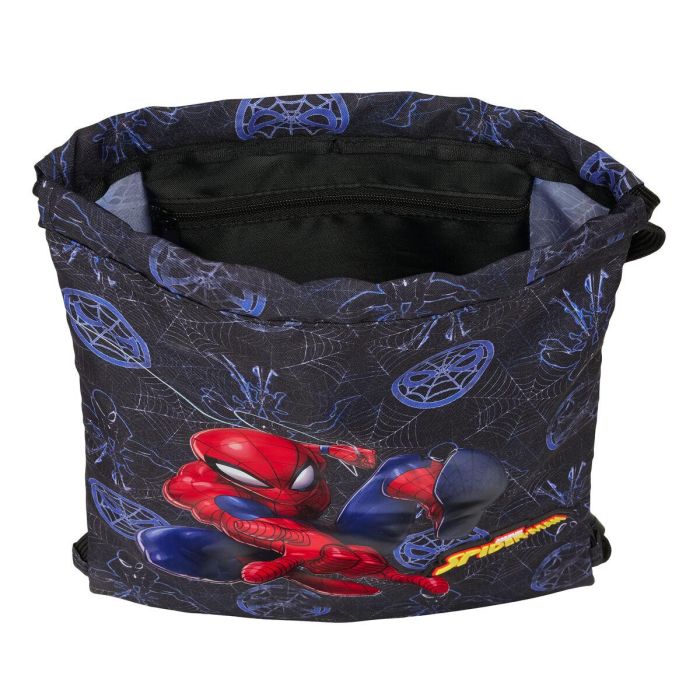 Bolsa Mochila con Cuerdas Spider-Man Attack Negro 26 x 34 x 1 cm 2