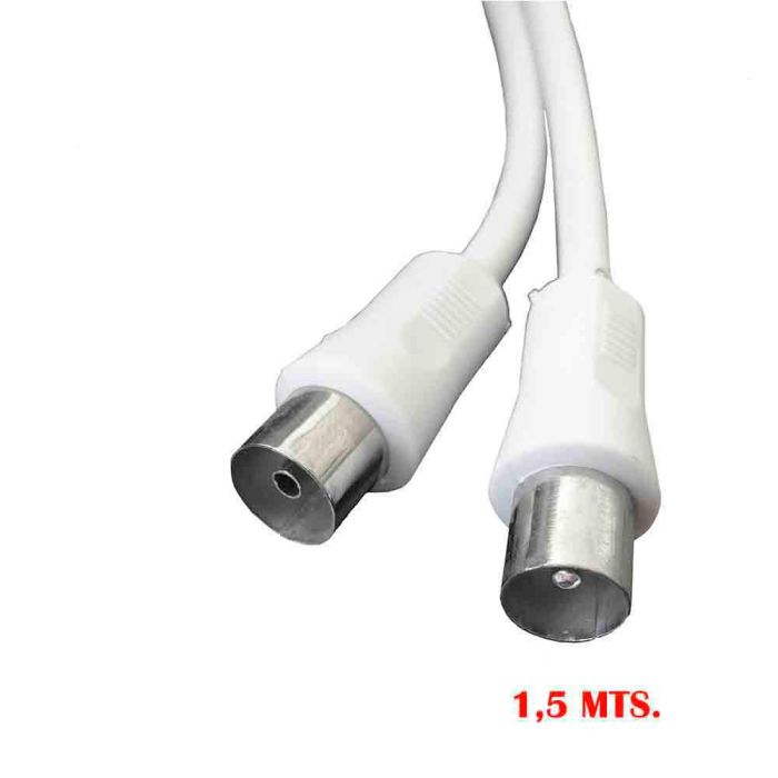 Edm Prolongación tv-video recta 9,5mm 1,5m blanca Edm Prolongación tv-video recta 9,5mm 1,5m blanca
