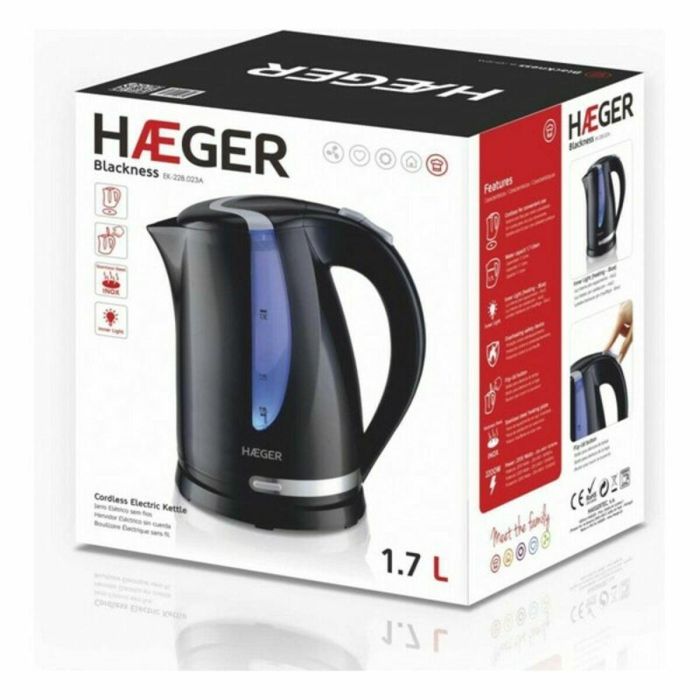 Hervidor Haeger EK-22B.023A Negro Acero Inoxidable 2200 W 1,7 L 1