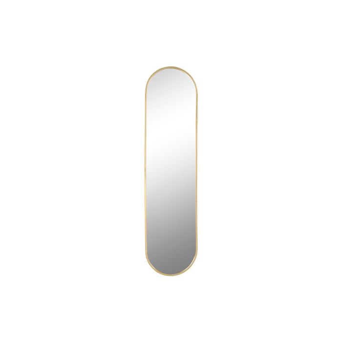 DKD Home Decor Espejo de Pared Glam Dorado Anxi Recto de Hierro para Decoración del Hogar 120 cm Alto x 30 cm Ancho x 2 cm Profundidad