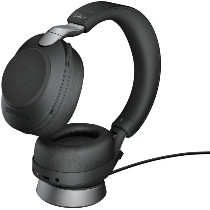 Jabra Evolve2 85 Stereo UC + Ladestation + Link 380 USB-C. Auriculares Inalámbricos y Alámbricos Oficina Negro 1
