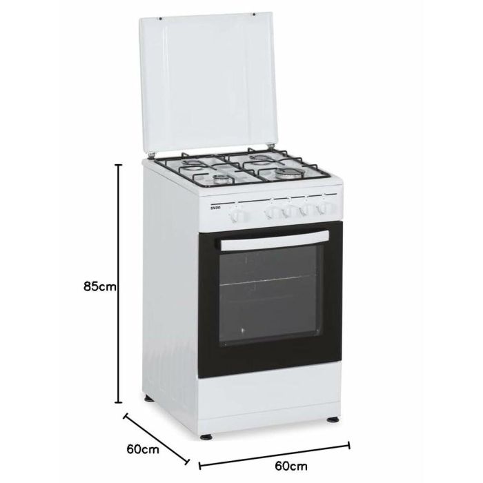 Cocina de Gas Aspes AKG4500TM Blanco 1 Cocina de Gas Aspes AKG4500TM Blanco 1