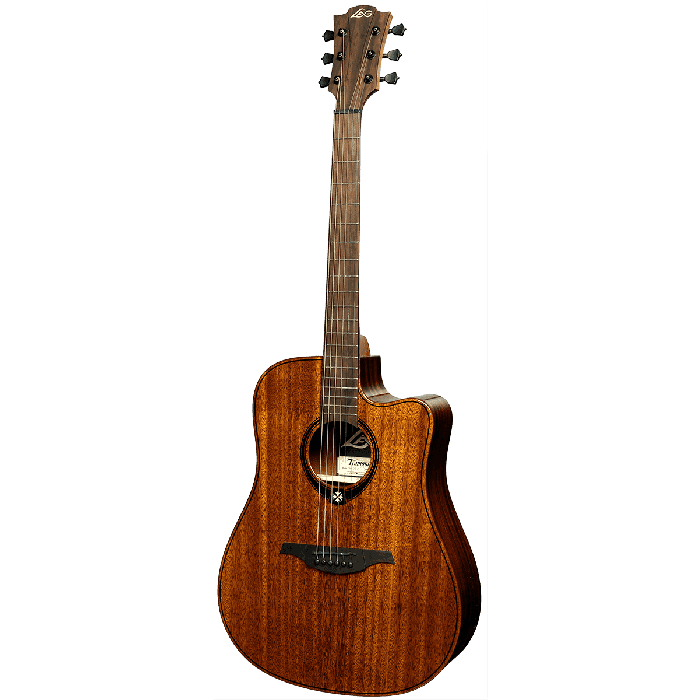 LAG Guitarra Acústica Dreadnought Cutaway A/E Tramontane 98 - Tapa de Caoba Maciza con Electrónica Stage LAG 2