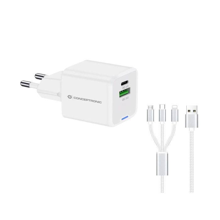Cargador Pared Conceptronic Althea16 W 33 W + Cargador Pared Conceptronic Althea16 W 33 W +