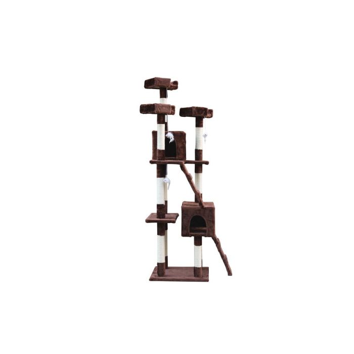Árbol rascador para gatos Gloria 50 x 50 x 170 cm Marrón Madera Papel Sisal 9