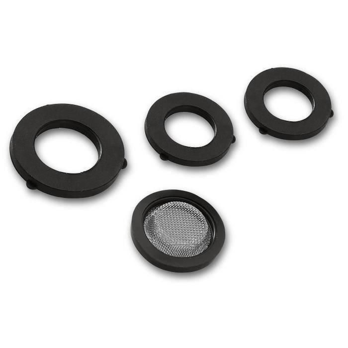 Karcher Kit completo de juntas planas, 3 unidades (2 G3/4, 1 G1) con prefiltro para grifo G3/4, compatible con sistemas de clic Karcher Kit completo de juntas planas, 3 unidades (2 G3/4, 1 G1) con prefiltro para grifo G3/4, compatible con sistemas de clic