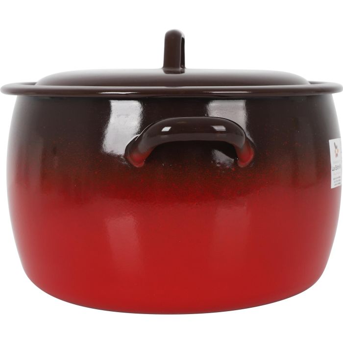 Olla Abombada con Tapa 24 cm - 7 L "Fuego" La Estrella (2 Unidades)