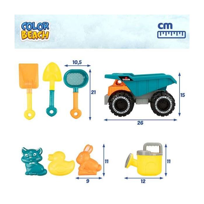 Camión de playa 26 cm con accesorios de playa color beach 3