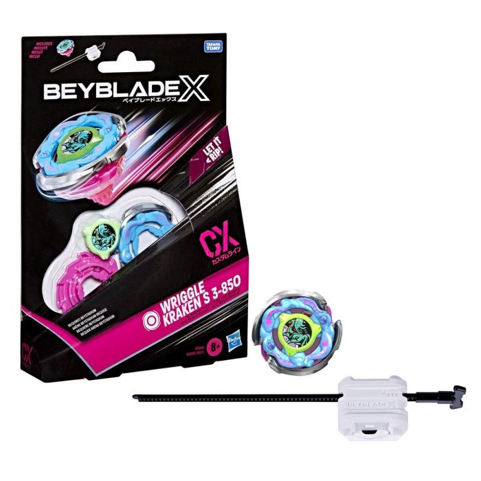 Hasbro Beyblade X Starter Pack Wriggle Kraken S 3-85O CX, Top de Resistencia Takara Tomy, Top de Competición, A Partir de 8 Años 5