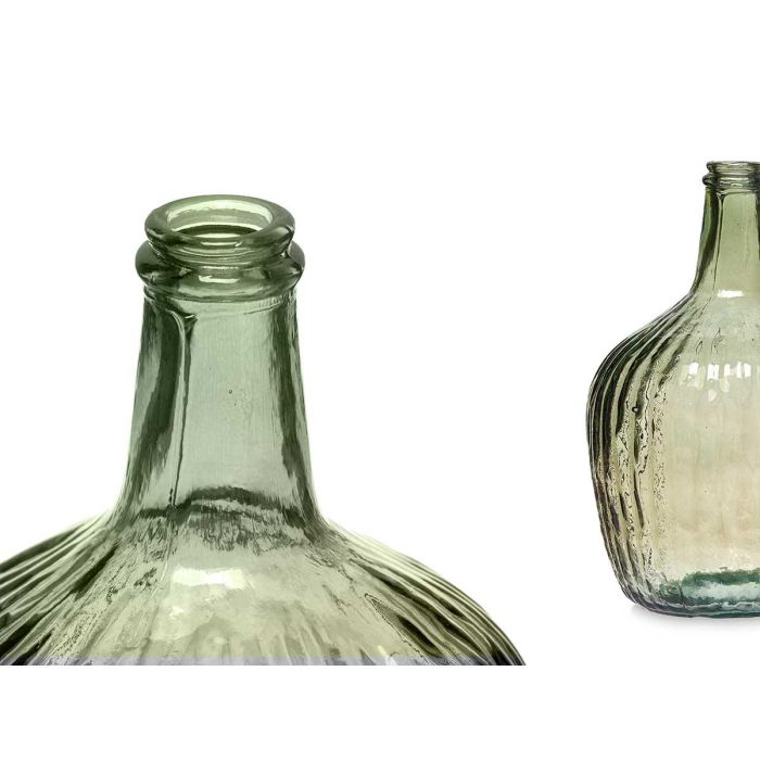 Botella Decorativa Vidrio Rayada 4L Verde Giftdecor 17X29CM (4 Unidades) 2 Botella Decorativa Vidrio Rayada 4L Verde Giftdecor 17X29CM (4 Unidades) 2
