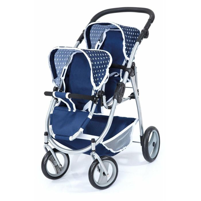 Coche de muñecas gemelos twin tandem (blue) 73x63x46 cm Coche de muñecas gemelos twin tandem (blue) 73x63x46 cm