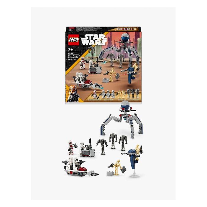 Lego 75372 Star Wars Paquete de Batalla de Soldados Clon y Droides de Batalla con Moto Speeder y Minifigura 4