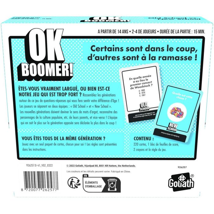 Goliath GOL8720077262577 Ok Boomer Juego de mesa 1 Goliath GOL8720077262577 Ok Boomer Juego de mesa 1