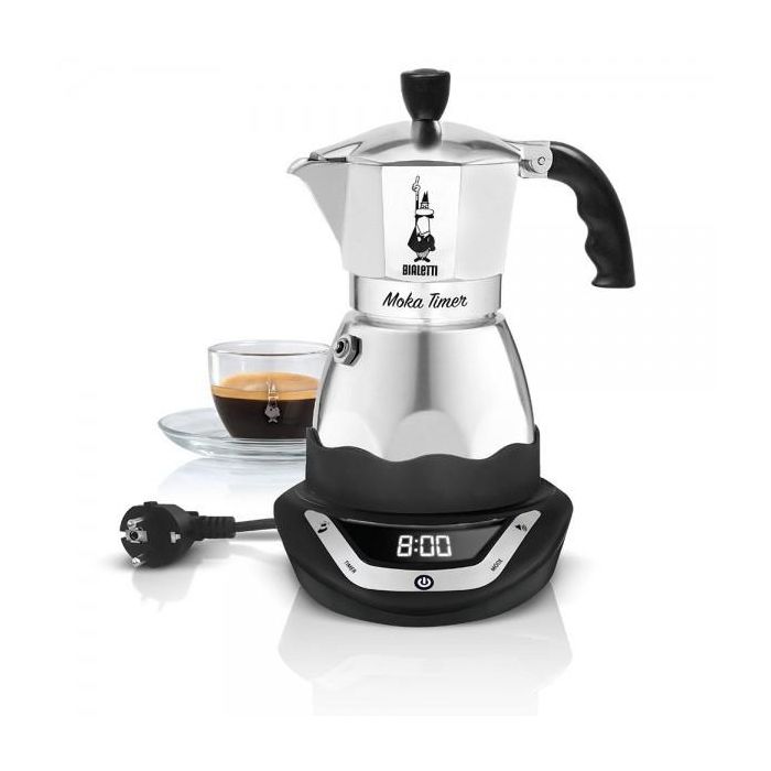Bialetti Mokka-EASY TIMER Cafetera Eléctrica Negra