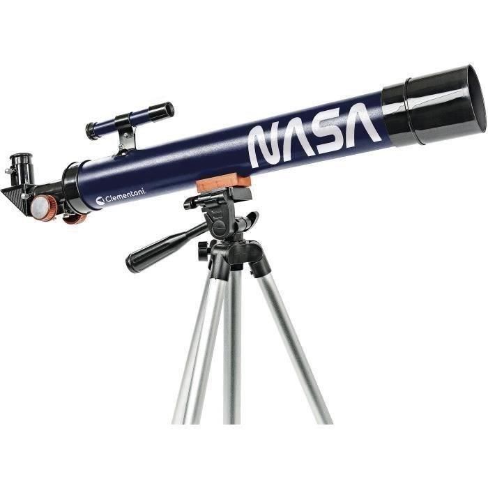 Clementoni - Ciencia y juego - Telescopio de objetos NASA de 50 mm - Trípode extensible hasta 127 cm