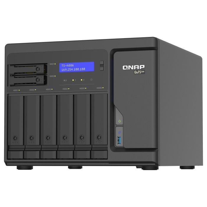 Qnap Servidor NAS TS-H886-D1602-8G 8 Bahías 4x2.5GbE 3