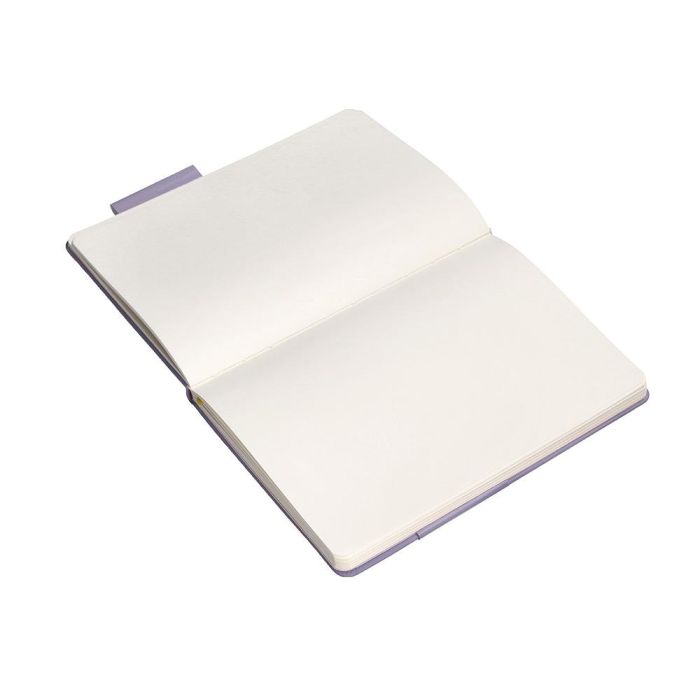 Cuaderno Con Gomilla Antartik Notes Tapa Dura A5 Hojas Lisas Morado Y Amarillo 100 Hojas 80 gr Fsc 8