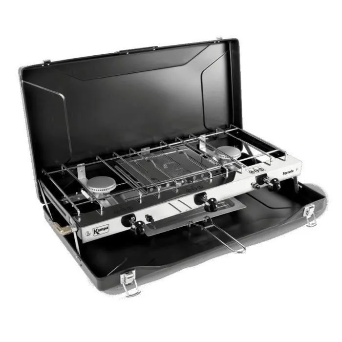 Kampa Estufa de Gas KAM5056446106504 Fornello 2 fuegos 1 parrilla Negro 1