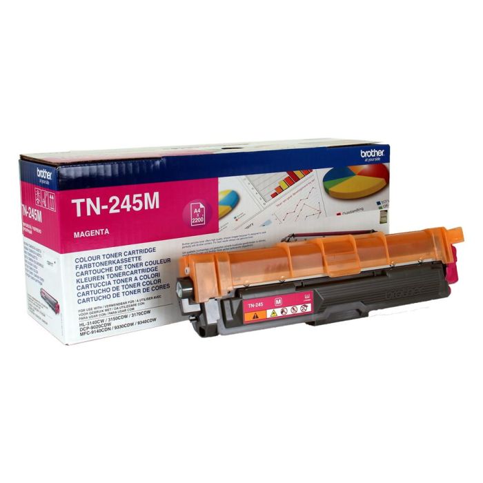 Brother TN-245M Tóner Original Magenta Alta Capacidad - 2.200 páginas - Compatible con Brother DCP/HL/MFC