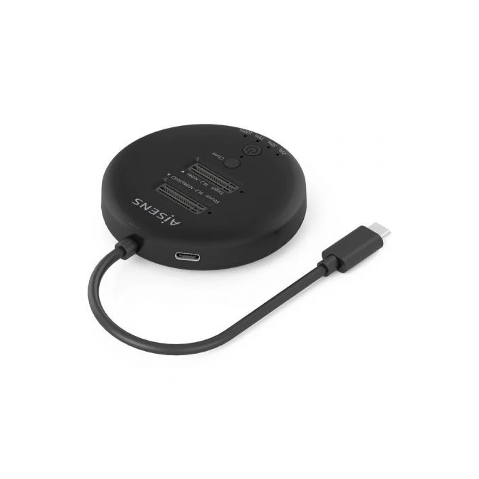 Aisens ASDS-2M2N05-BK Dock USB 3.2 Gen2x2 Doble Bahía para SSD M.2 NVMe con Clonación sin PC Gris 2 Aisens ASDS-2M2N05-BK Dock USB 3.2 Gen2x2 Doble Bahía para SSD M.2 NVMe con Clonación sin PC Gris 2