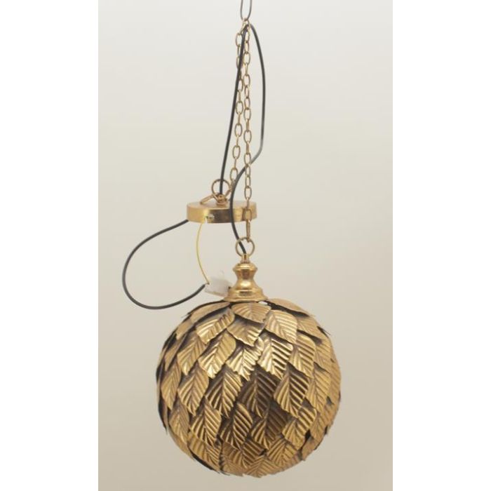 DKD Home Decor Lámpara de Techo Moderna Dorada Metal Hojas 30 x 39 x 30 cm 1