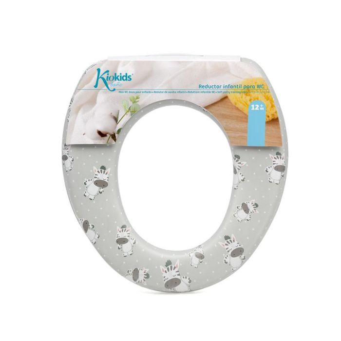 KioKids Reductor WC Acolchado y Cómodo para Niños +12 Meses | Asiento Adaptador Inodoro Estándar Diseño Cebras Gris 3 KioKids Reductor WC Acolchado y Cómodo para Niños +12 Meses | Asiento Adaptador Inodoro Estándar Diseño Cebras Gris 3