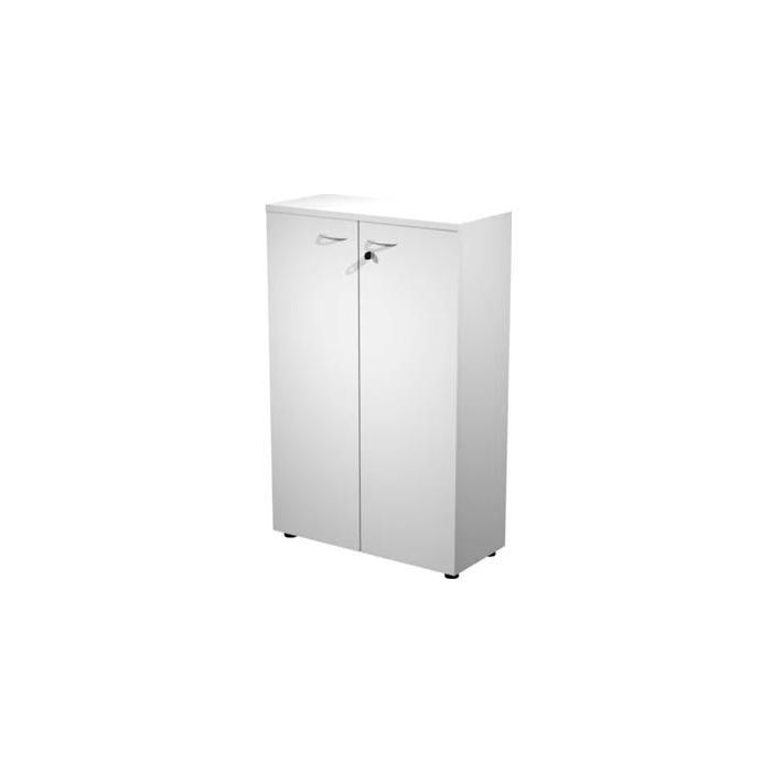 Artexport Armario Medio Presto Con Puertas y 2 Estantes Regulables Blanco 80x35x120 cm