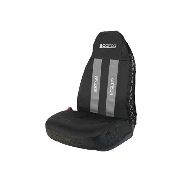 Sparco SPC1020GR Funda Individual Negra con Bordado y Detalles Gris, Cómoda, Transpirable, Lavable a Mano, Tejido Rizo y Poliéster. Sparco SPC1020GR Funda Individual Negra con Bordado y Detalles Gris, Cómoda, Transpirable, Lavable a Mano, Tejido Rizo y Poliéster.