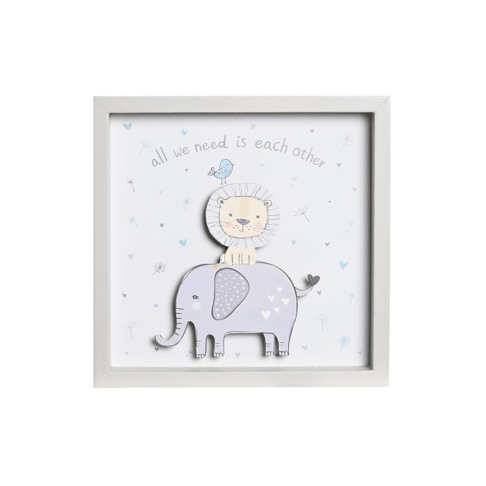 DKD Home Decor Baby safari 22 Decoración Luminosa Blanco Gris 23 x 23 x 4 cm (6 Unidades) 0 DKD Home Decor Baby safari 22 Decoración Luminosa Blanco Gris 23 x 23 x 4 cm (6 Unidades) 0