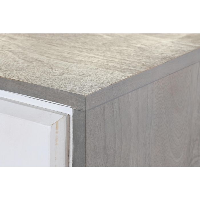 DKD Home Decor Buffet Blanco Dorado Madera Mango y Metal, 152x43x84 cm, 4 Puertas, 2 Estanterías, Hecho a Mano y Desmontable 2