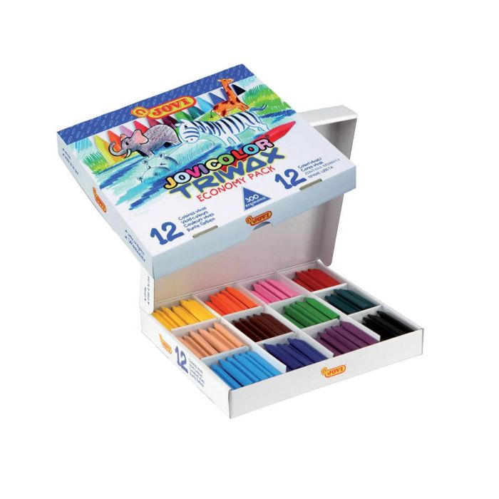 Lapices Cera Jovicolor Triwax Caja De 300 Unidades 12 Colores Surtidos 1