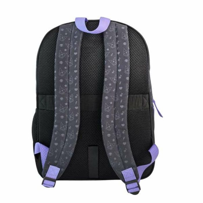 Toybags Mochila Escolar Kuromi Primaria para Niños +7 Años Doble Compartimento Adaptable a Carro con Pom-Pom 44x30x20cm 2 Toybags Mochila Escolar Kuromi Primaria para Niños +7 Años Doble Compartimento Adaptable a Carro con Pom-Pom 44x30x20cm 2