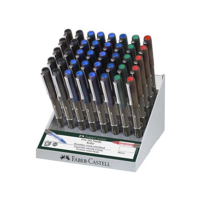 Roller T.Liq. Faber-Castell Micro 0,5 Mm Expositor De 40