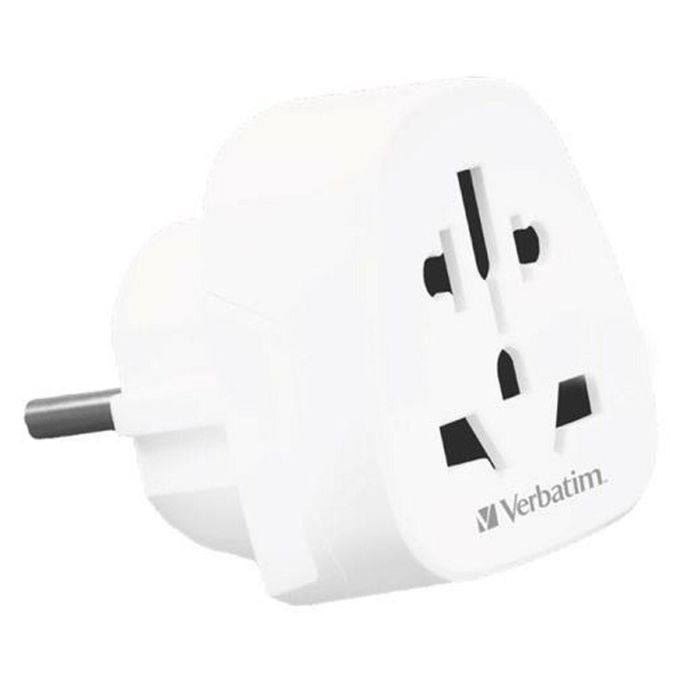 Verbatim WTEU-02 Adaptador de Enchufe de Viaje Universal Mundial a Europa Tipo E/F Schuko Compatible con A,B,C,G,I,J,L,N