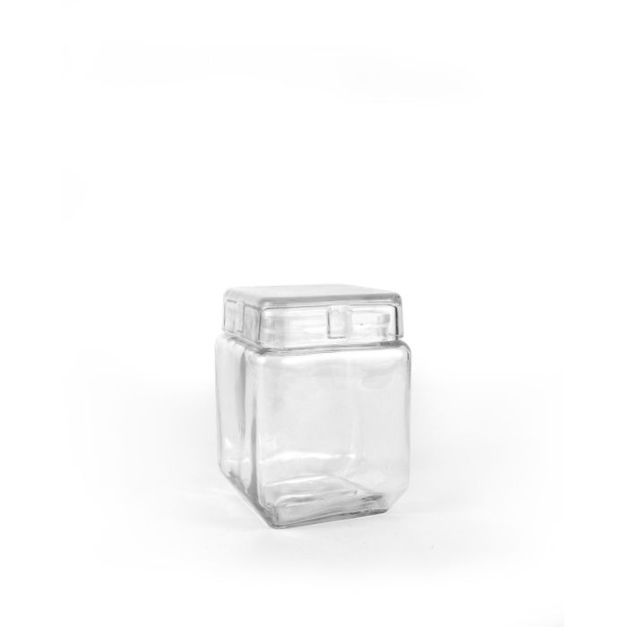 Tarro de Vidrio Cube 1200 ml - La Mediterranea (12 Unidades) 1 Tarro de Vidrio Cube 1200 ml - La Mediterranea (12 Unidades) 1
