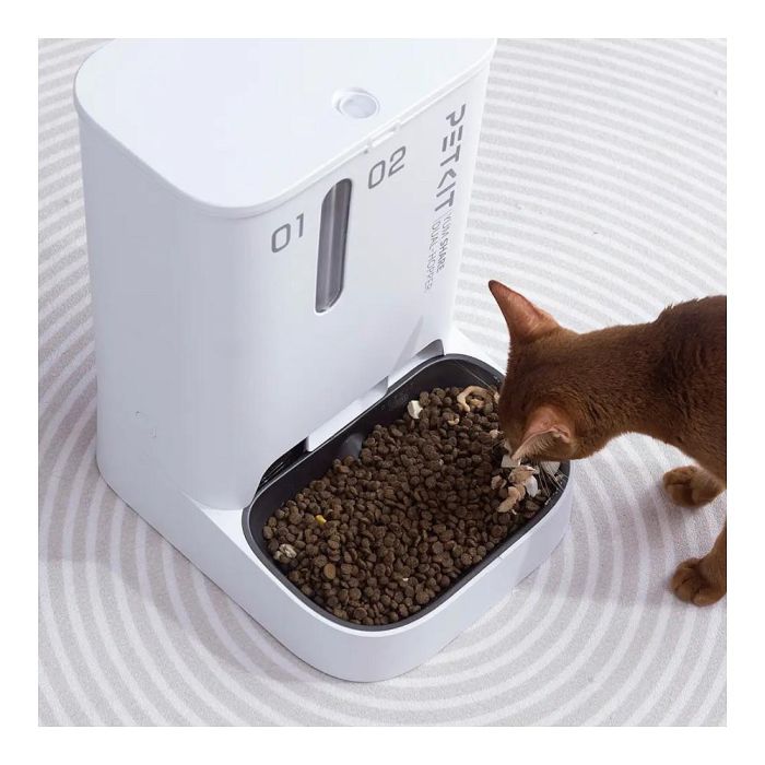 Petkit YumShare Dual-Hopper Comedero Automático para Mascotas con Cámara, Blanco, ABS, Interior, CE, Universal 8