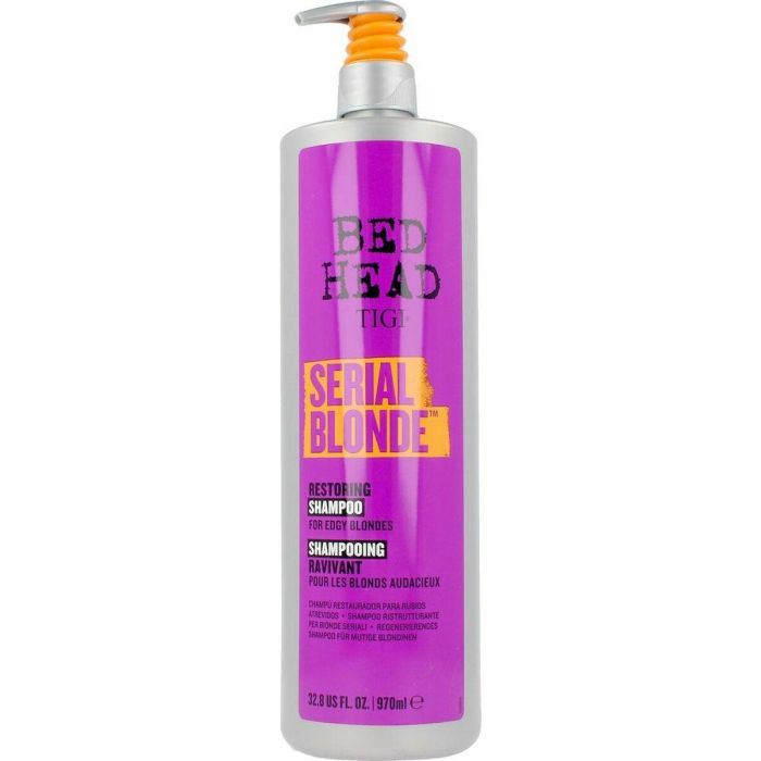 Tigi Bed Head Serial Blonde Restoring Shampoo - Repara y Protege Cabello Rubio, 970ml