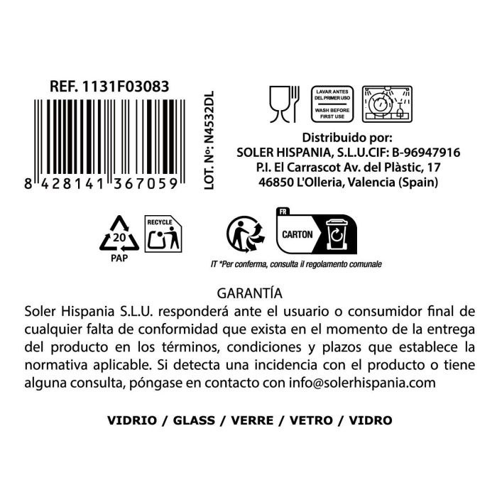 La Mediterranea Vaso Sidra Finissima Bodega Edición Especial 56 cl Modelo Md (24 Unidades) 7