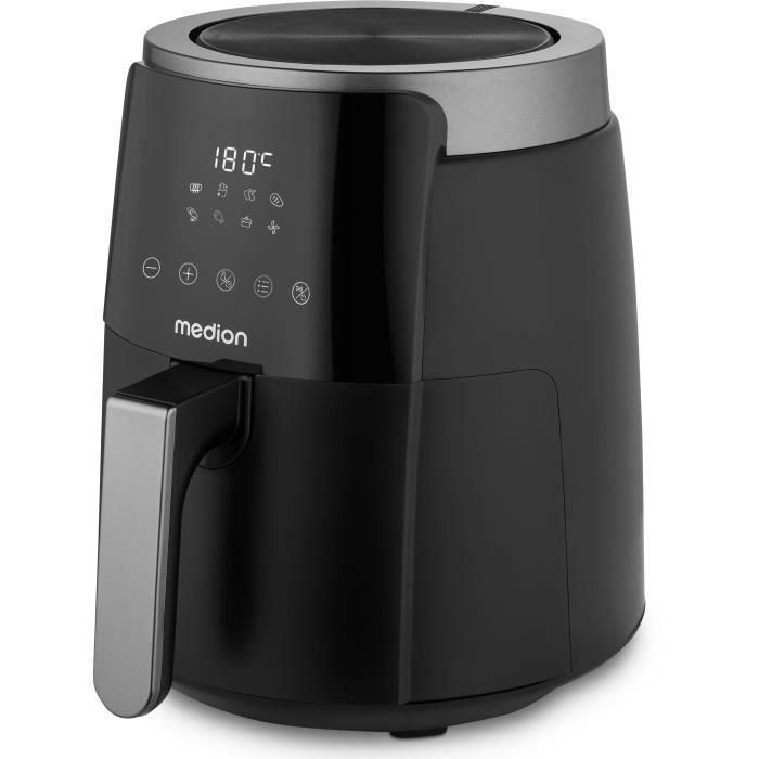 Freidora de aire caliente - MEDION - MD13030 - 4,7 L - Digital - 1500 W - Negra 2 Freidora de aire caliente - MEDION - MD13030 - 4,7 L - Digital - 1500 W - Negra 2