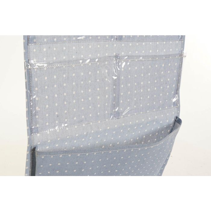 DKD Home Decor Organizador Basicos Algodón Poliéster PVC, Azul Marrón Turquesa, 75x35x3 cm, Pack 12 Unidades 2