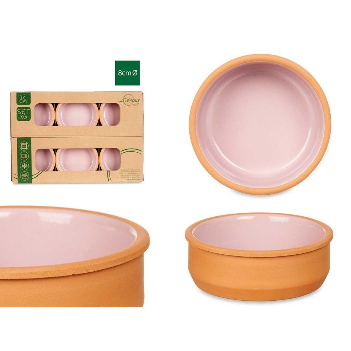 Set 6 Cazuelas Barro 12 Cm Color Rosa La Dehesa (8 Unidades) Set 6 Cazuelas Barro 12 Cm Color Rosa La Dehesa (8 Unidades)