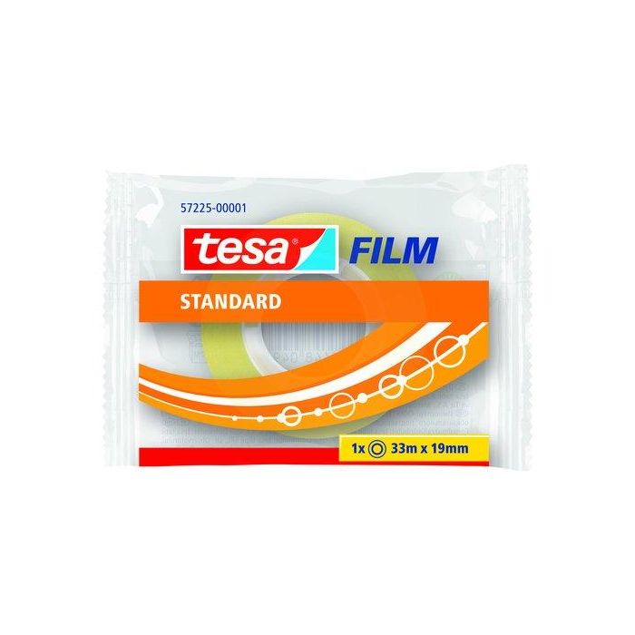 Tesa Cinta Adhesiva Standard Transparente 33 mt x 19 mm Uso Embalar