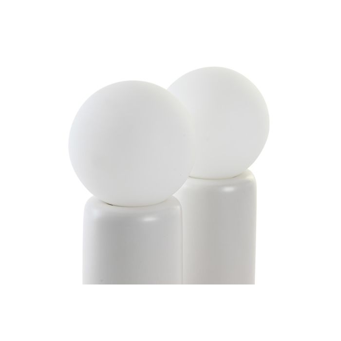 DKD Home Decor Lámpara Sobremesa Urban Bicolor Cerámica Cristal 10 x 26 x 10 cm (4 Unidades) 3